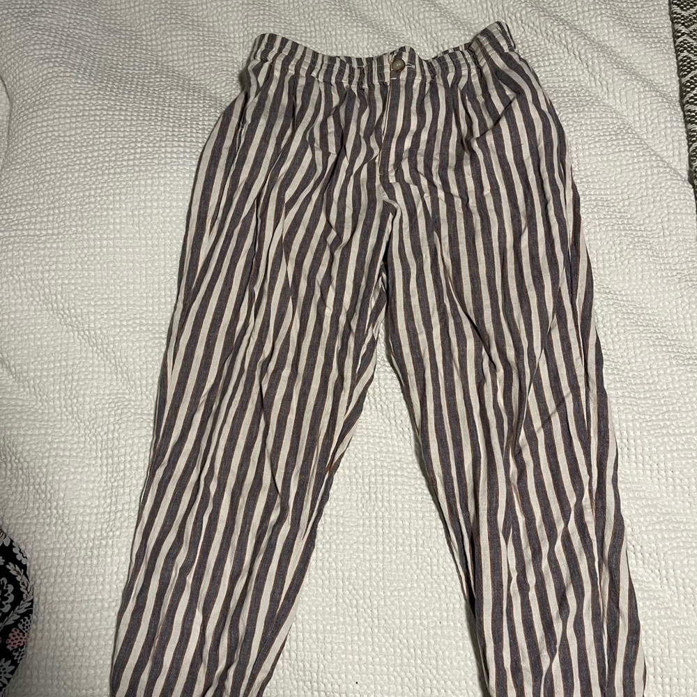 Madewell Striped Blue and White Pants